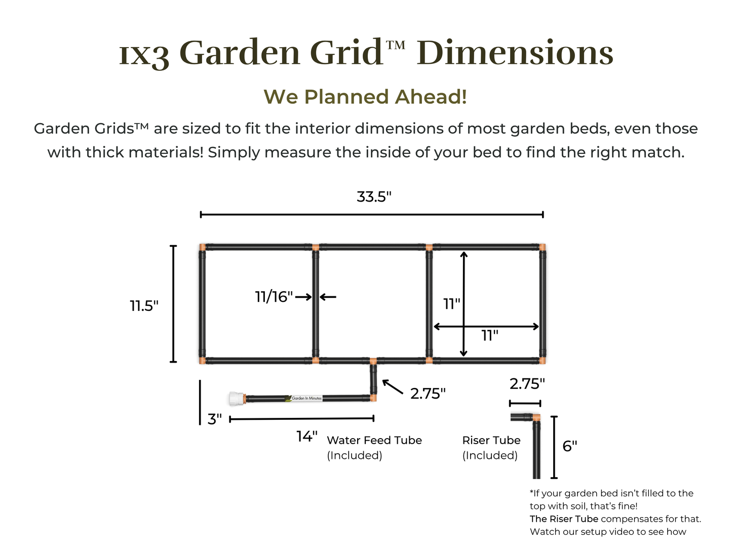 1x3 Garden Grid™ Watering System