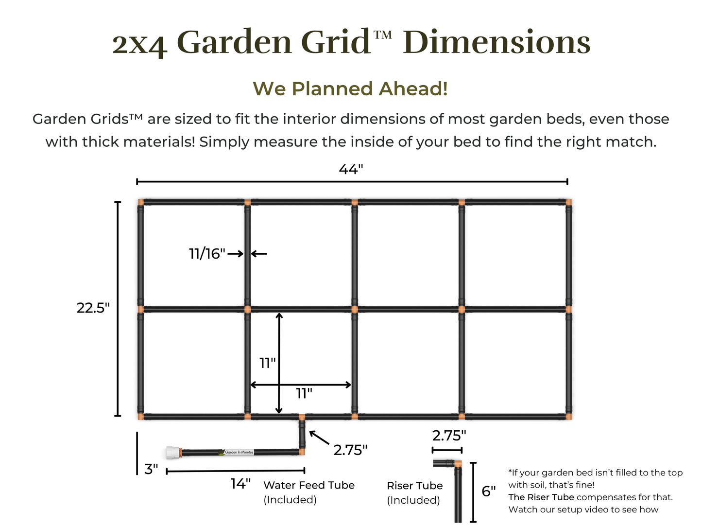 2x4 Garden Grid™ Watering System