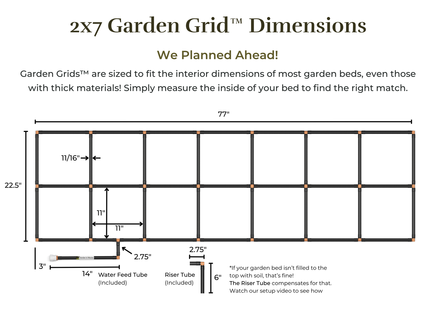 2x7 Garden Grid™ Watering System