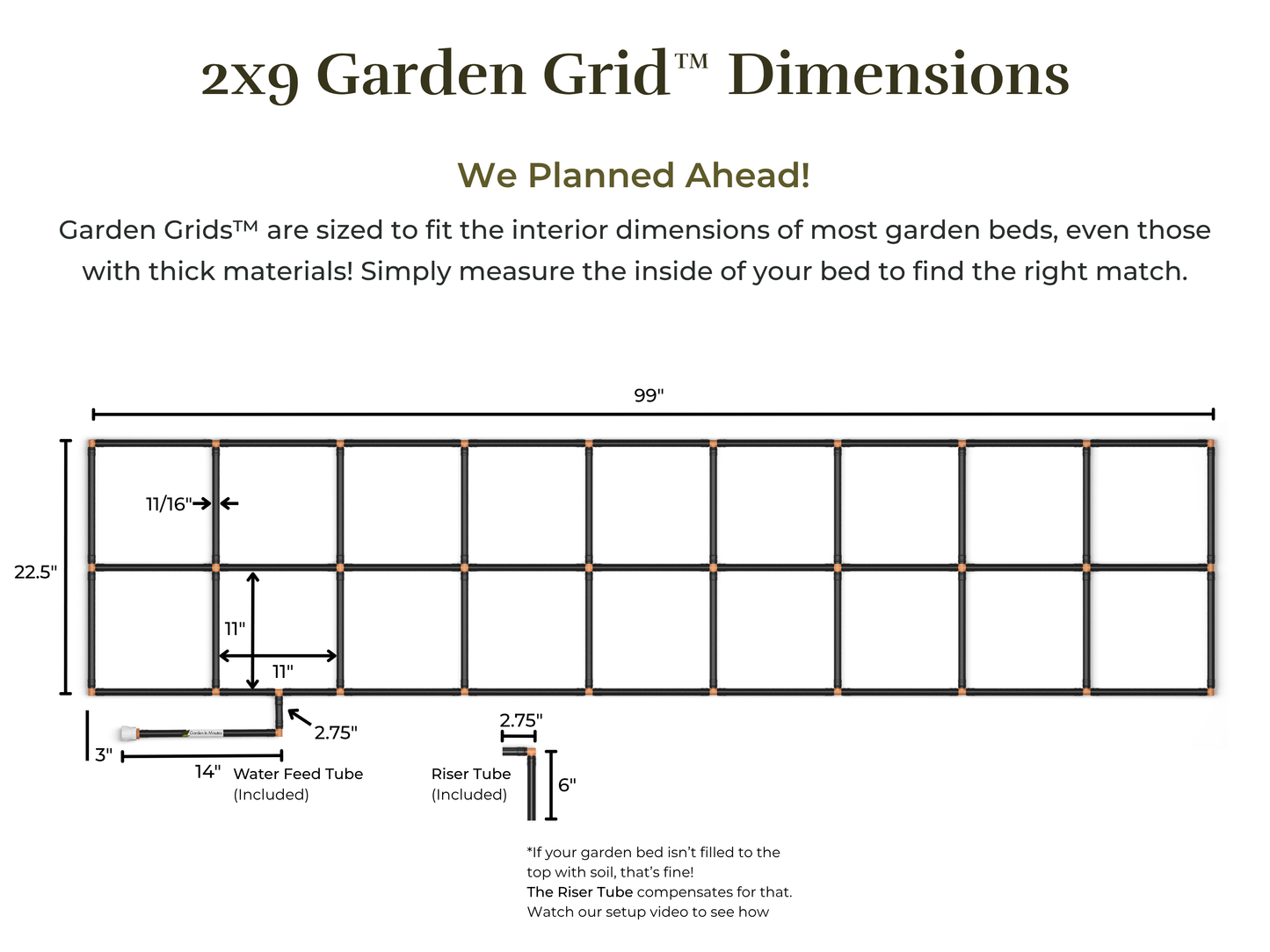 2x9 Garden Grid™ Watering System