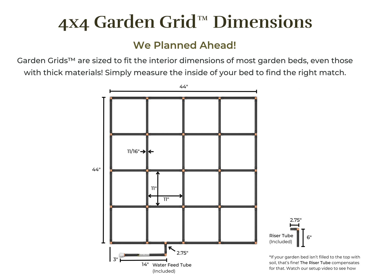 4x4 Garden Grid™ Watering System