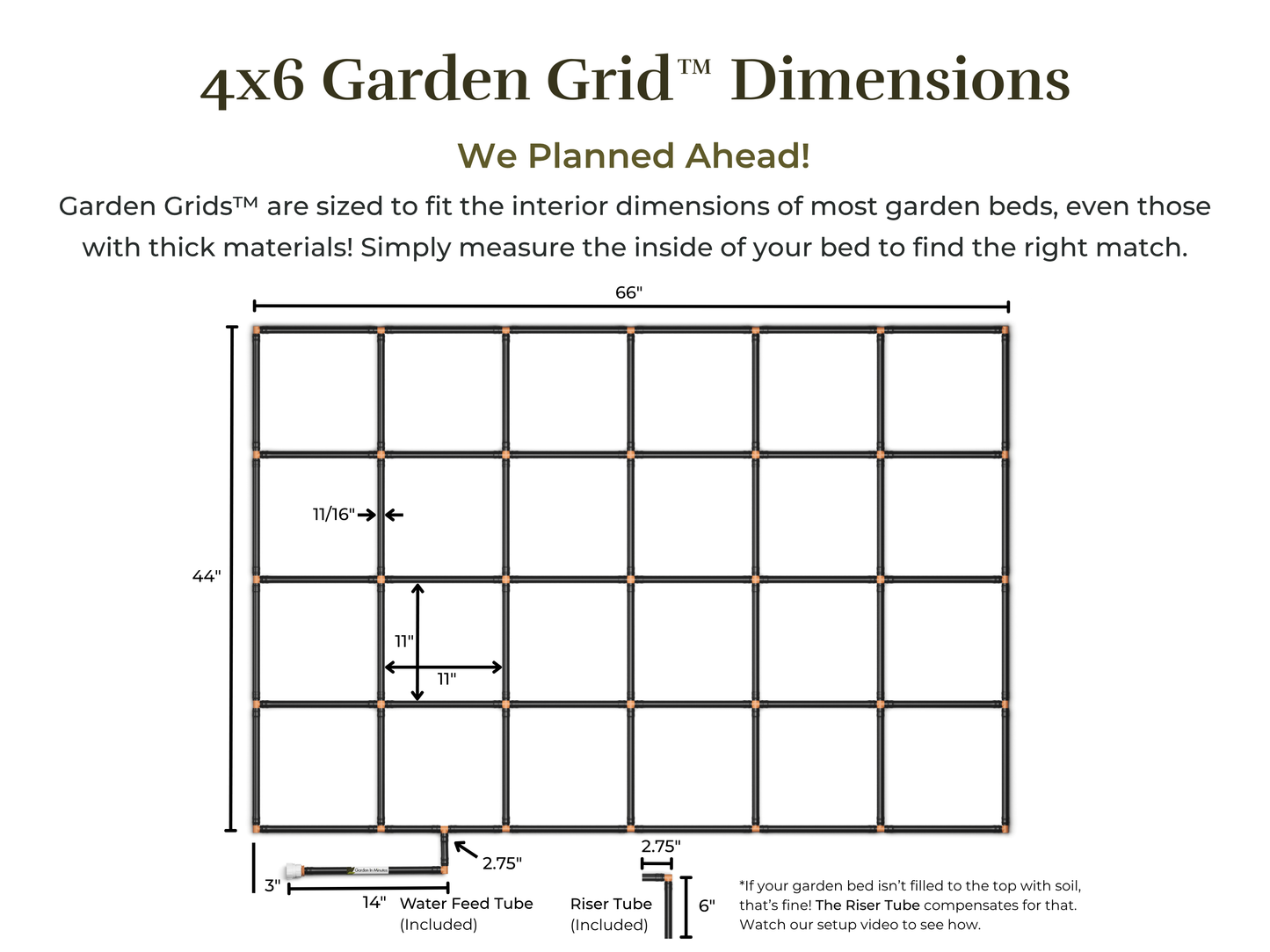 4x6 Garden Grid™ Watering System