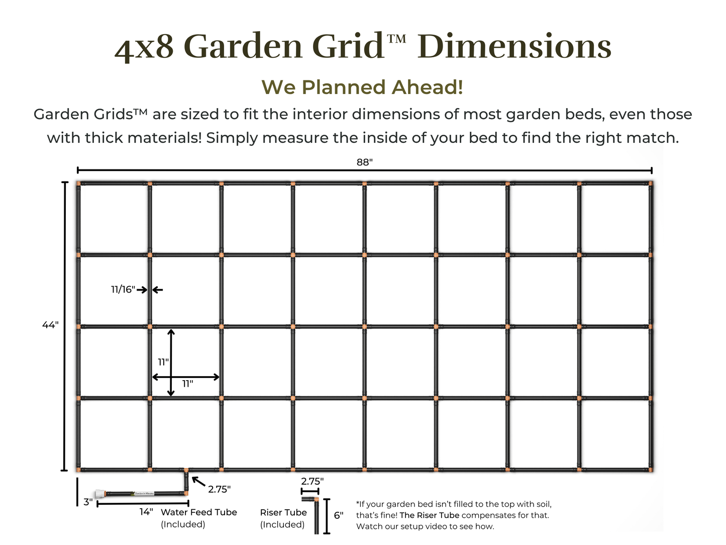 4x8 Garden Grid™ Watering System