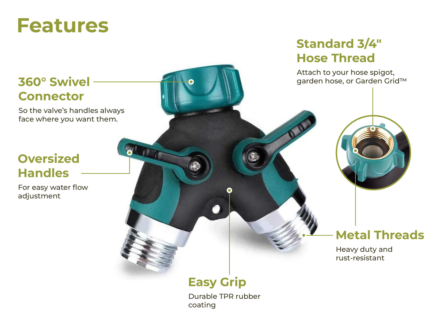 2-Way Hose Splitter
