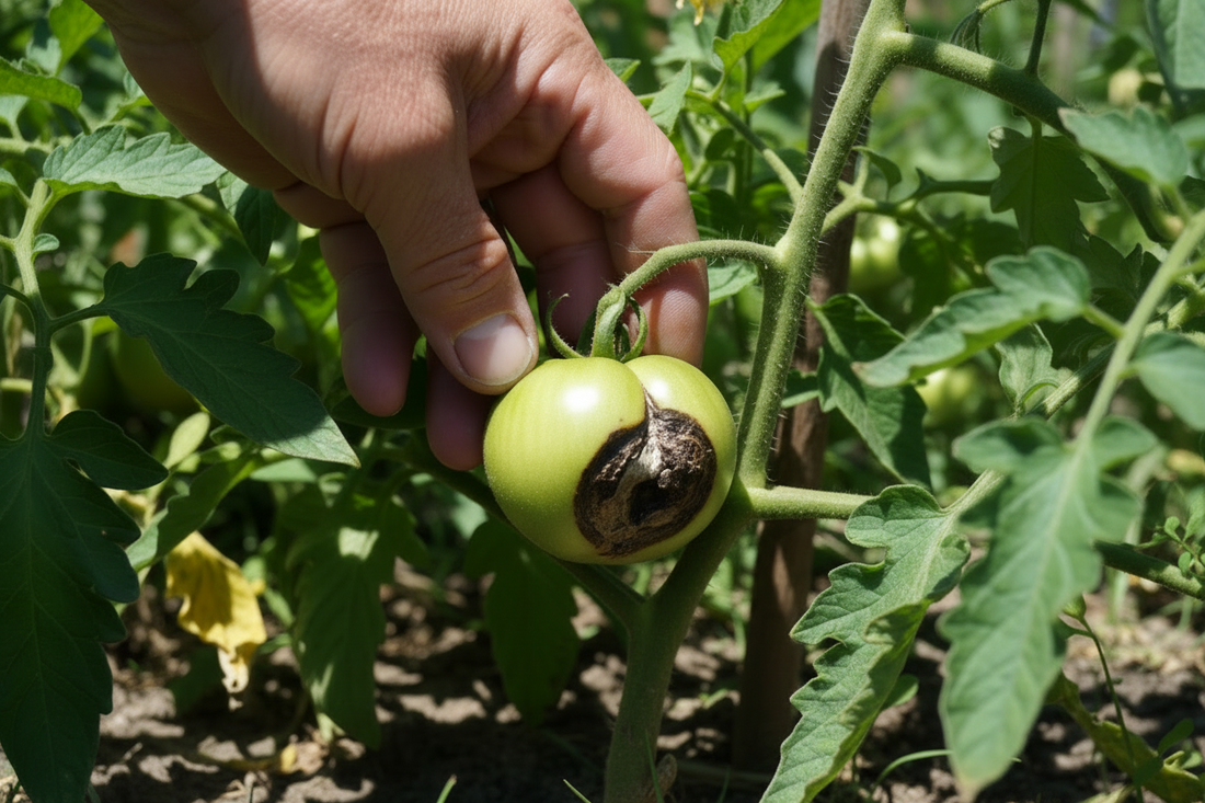 tomato with blossom end rot