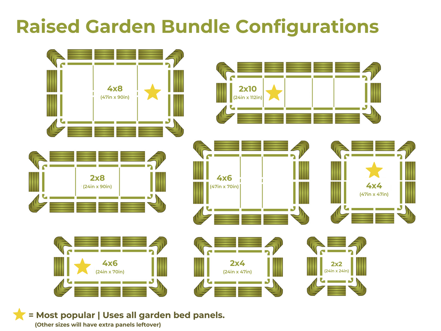 17" Tall, All-In-One Raised Garden Bundles