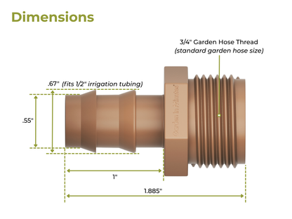 GIM™ 1/2" Irrigation Line to Hose Adapter