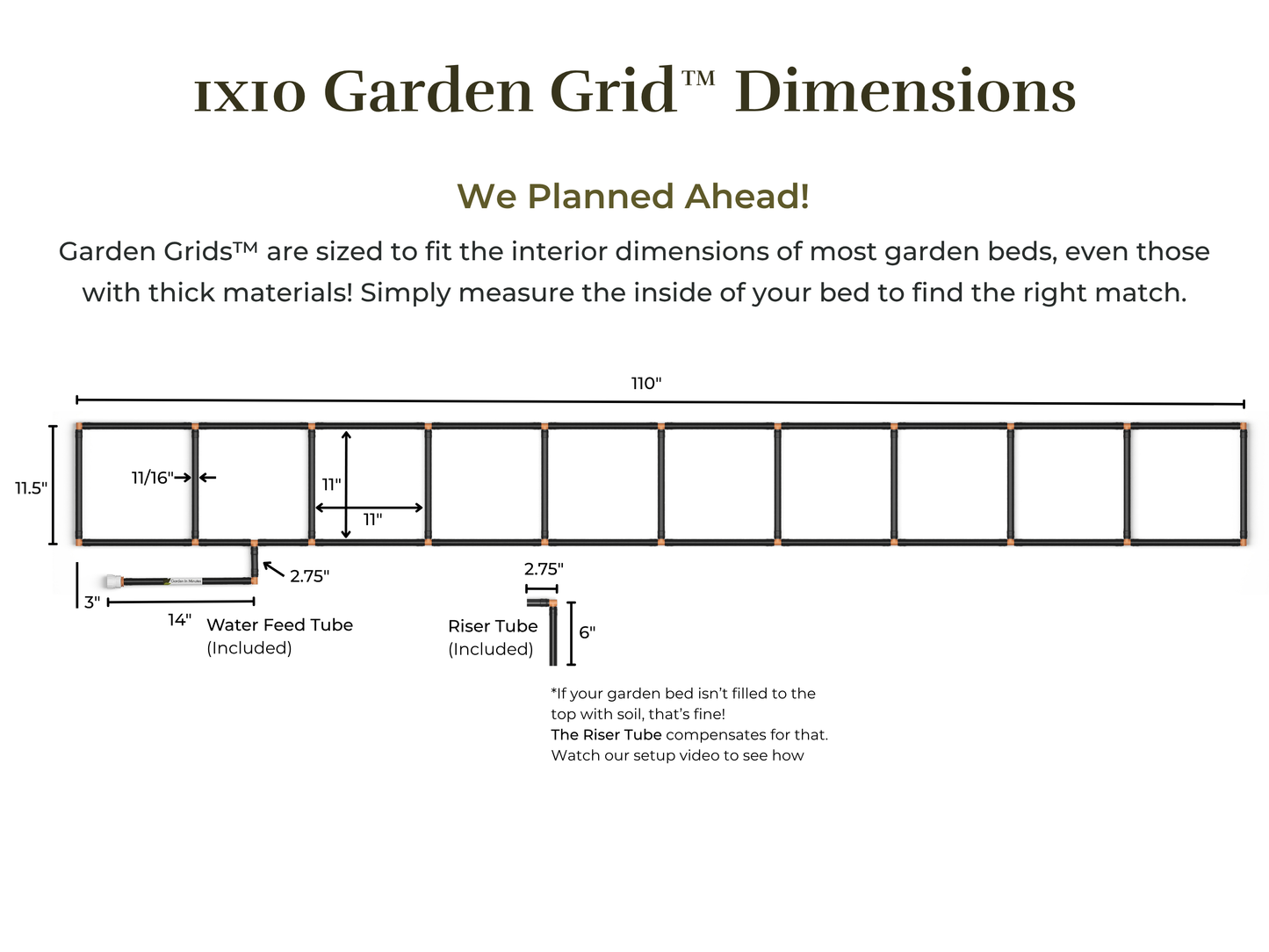 1x10 Garden Grid™ Watering System