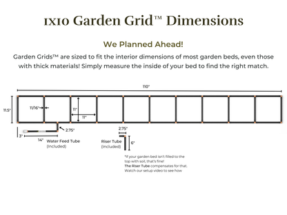 1x10 Garden Grid™ Watering System