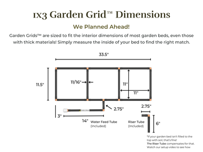 1x3 Garden Grid™ Watering System