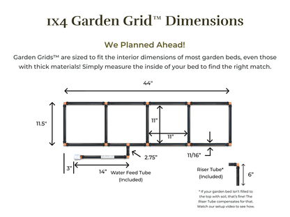 1x4 Garden Grid™ Watering System