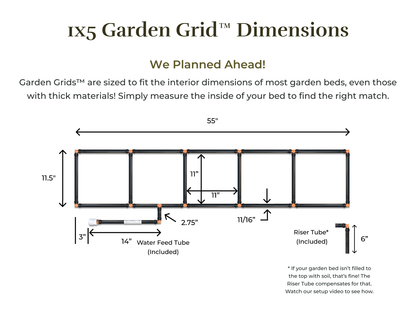 1x5 Garden Grid™ Watering System