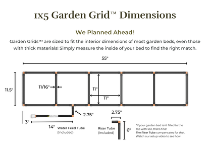 1x5 Garden Grid™ Watering System