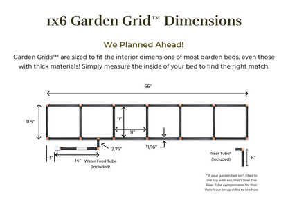 1x6 Garden Grid™ Watering System