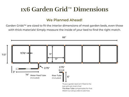 1x6 Garden Grid™ Watering System