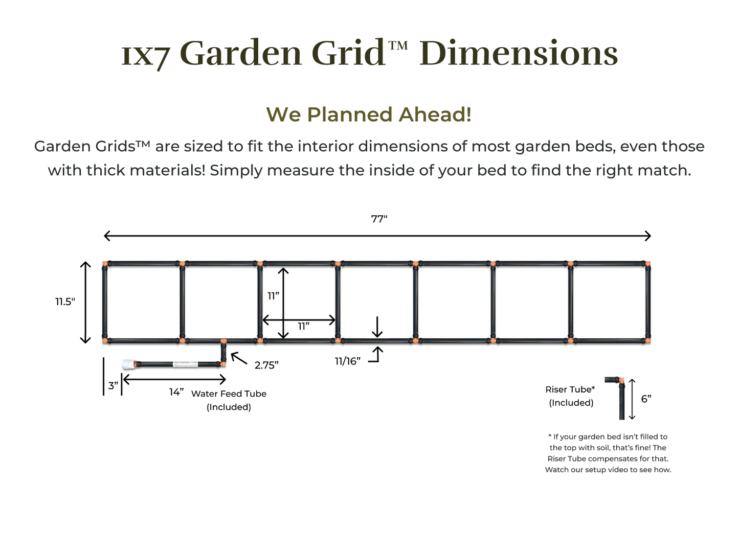 1x7 Garden Grid™ Watering System