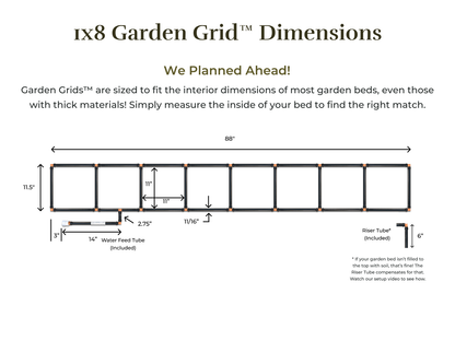 1x8 Garden Grid™ Watering System