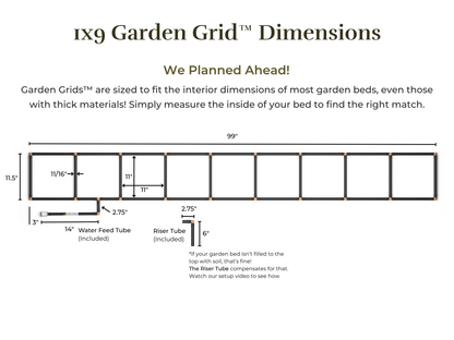 1x9 Garden Grid™ Watering System