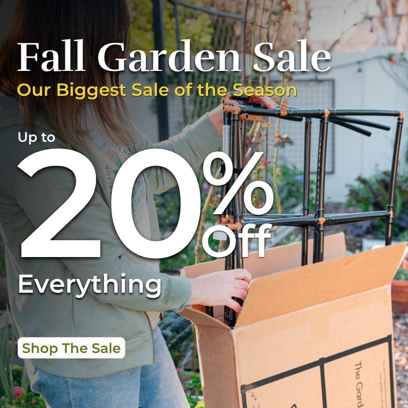 Fall Garden Sale Banner promoting 20% off everything noting biggest sale of the season