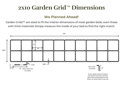 2x10 Garden Grid™ Watering System