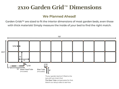 2x10 Garden Grid™ Watering System