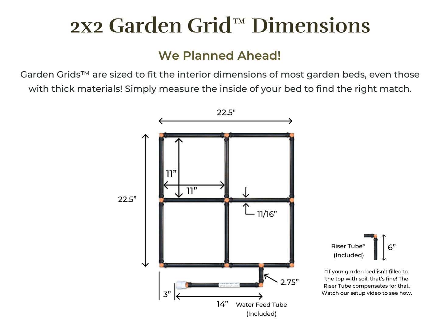 2x2 Garden Grid™ Watering System