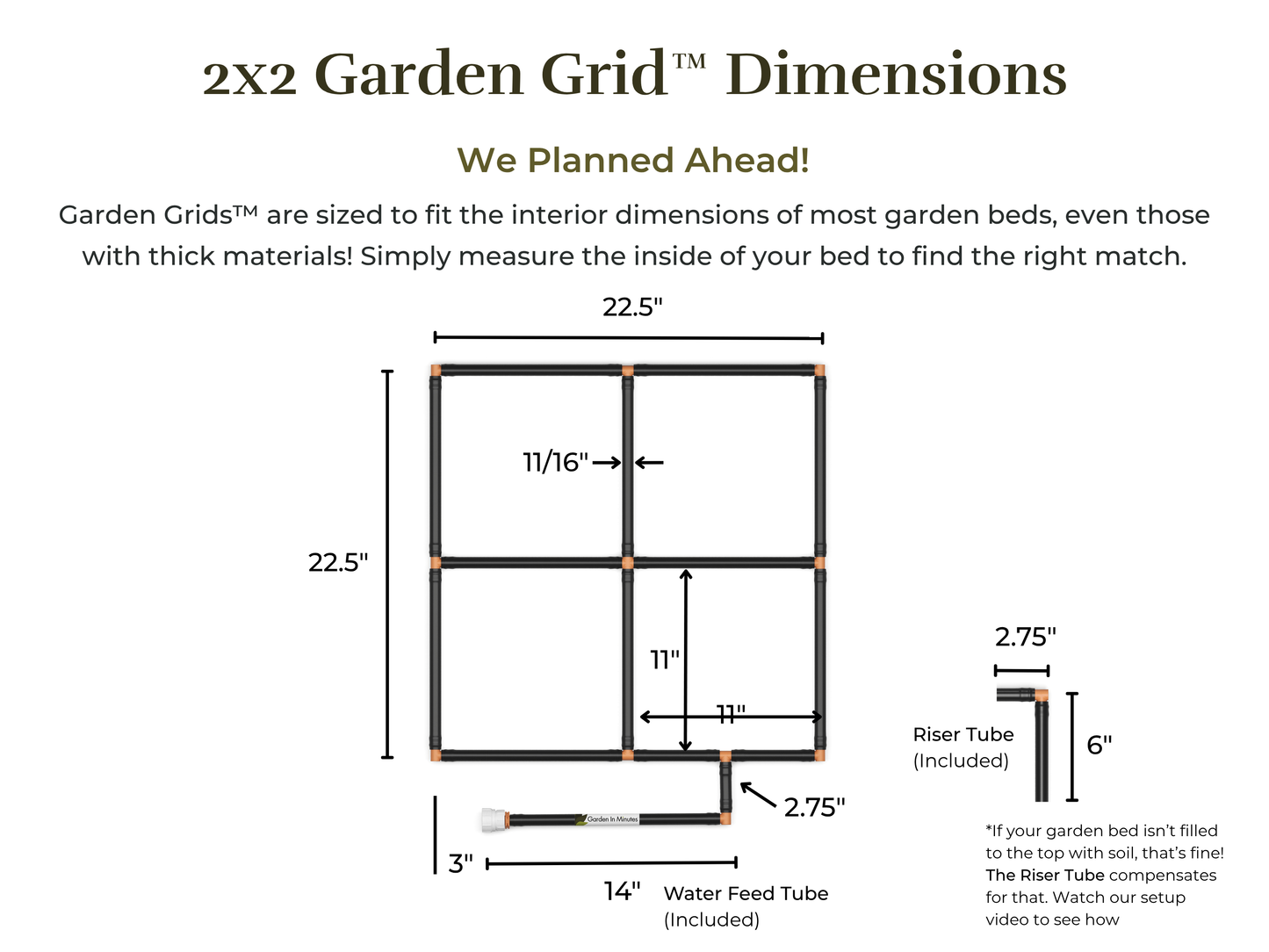2x2 Garden Grid™ Watering System