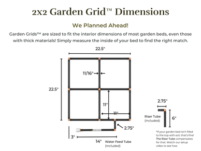 2x2 Garden Grid™ Watering System