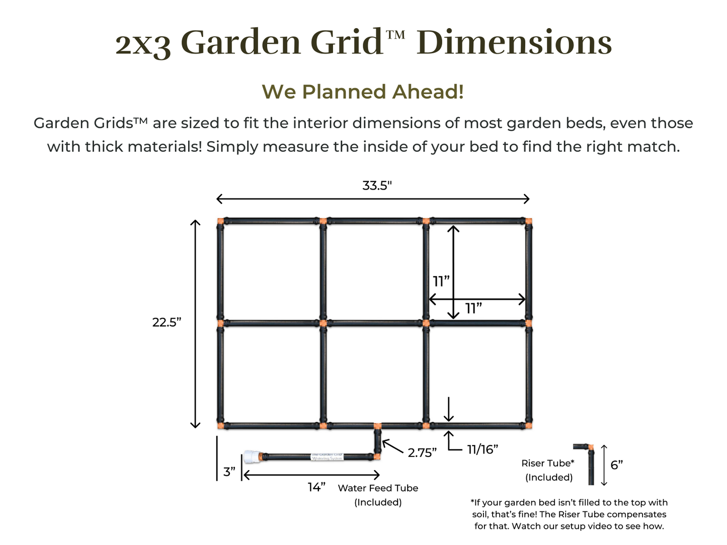 2x3 Garden Grid™ Watering System