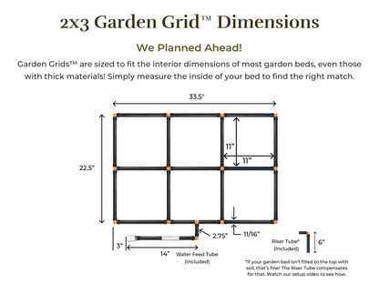 2x3 Garden Grid™ Watering System