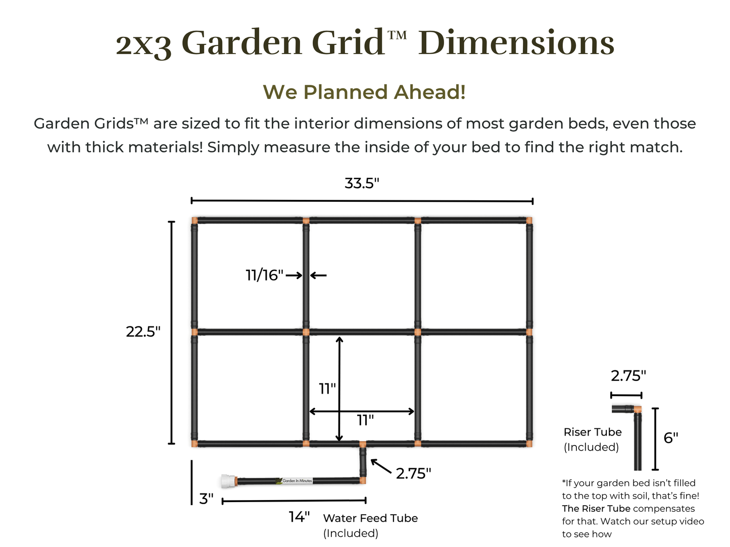 2x3 Garden Grid™ Watering System