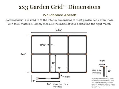 2x3 Garden Grid™ Watering System