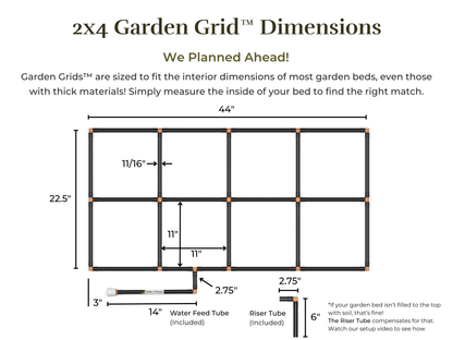 2x4 Garden Grid™ Watering System