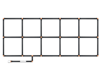 2x5 Garden Grid Watering System - 22.5"x55"