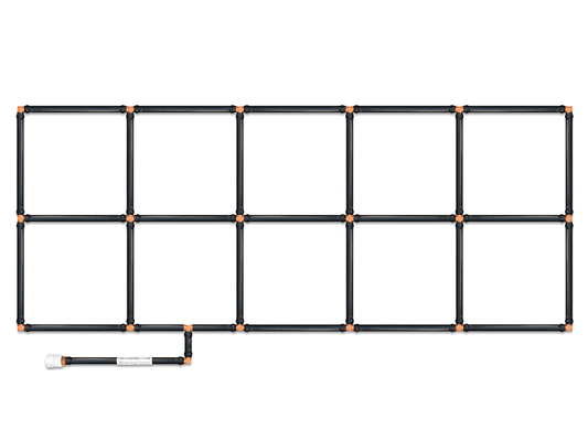 2x5 Garden Grid Watering System - 22.5"x55"