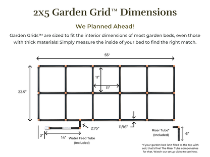 2x5 Garden Grid™ Watering System