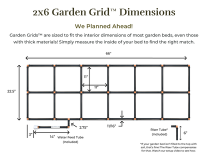 2x6 Garden Grid™ Watering System