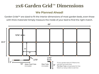 2x6 Garden Grid™ Watering System