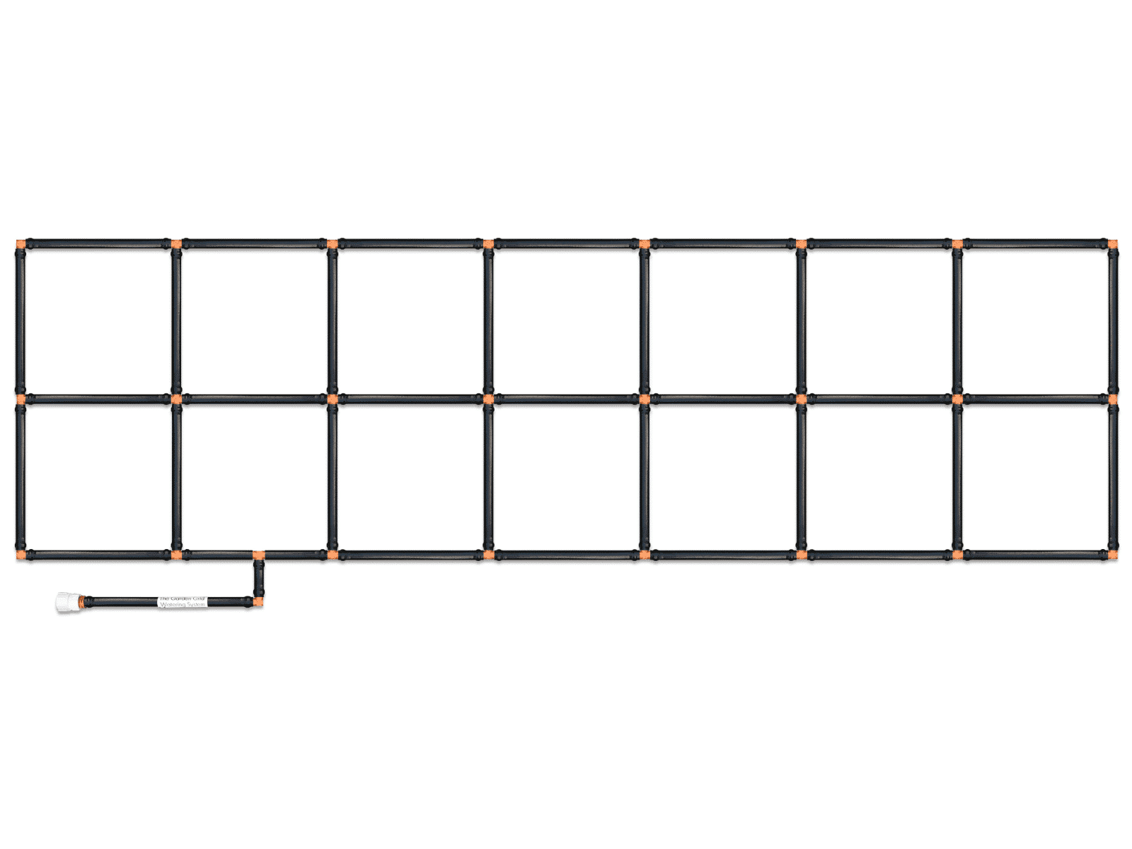 2x7 Garden Grid Watering System - 22.5"x77"