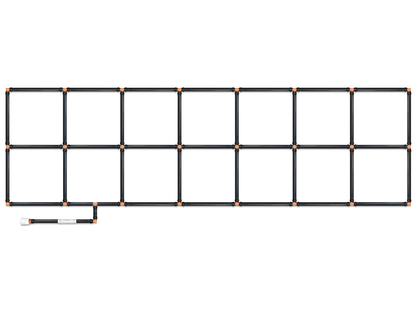 2x7 Garden Grid Watering System - 22.5"x77"