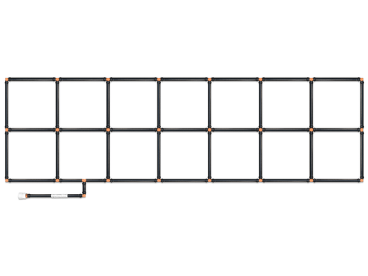 2x7 Garden Grid Watering System - 22.5"x77"