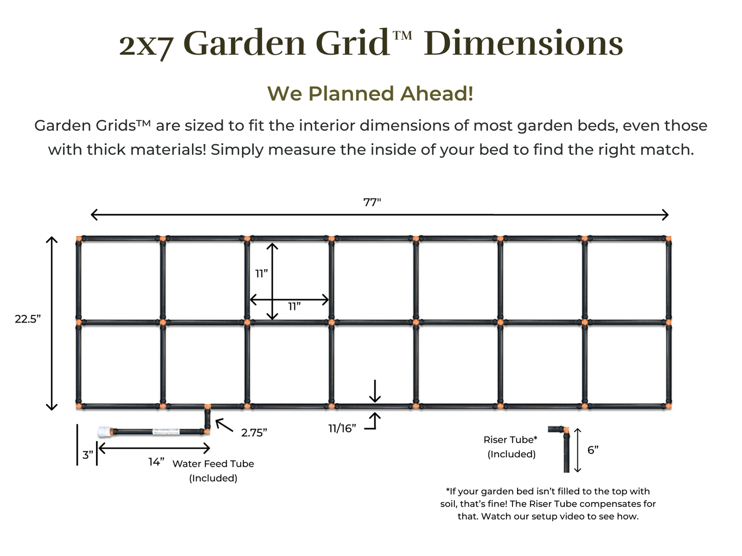 2x7 Garden Grid™ Watering System