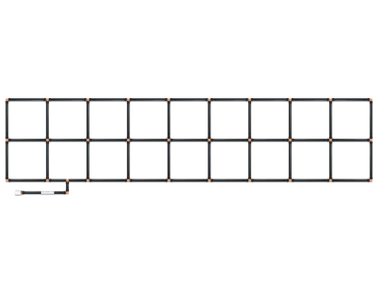 2x9 Garden Grid Watering System - Standard Corners