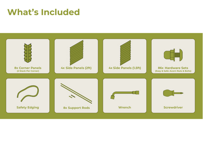 32" Tall, 10-In-1 Metal Raised Garden Bed