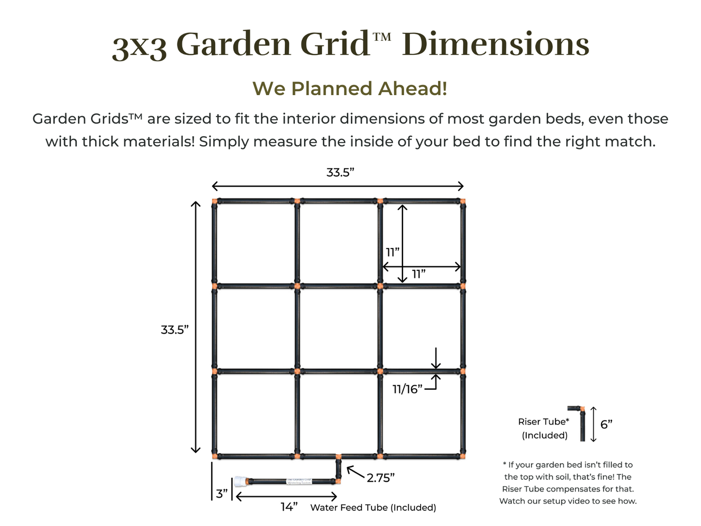 3x3 Garden Grid™ Watering System