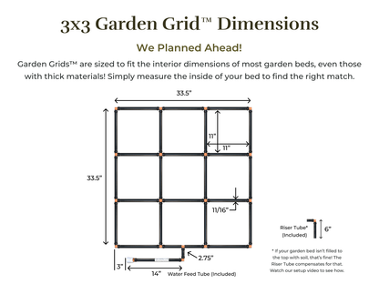 3x3 Garden Grid™ Watering System