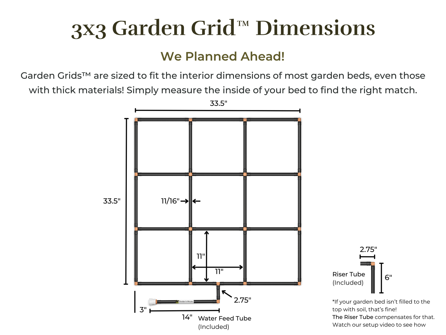 3x3 Garden Grid™ Watering System