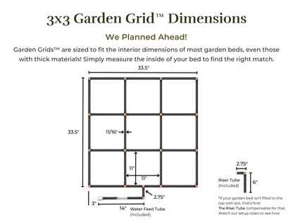 3x3 Garden Grid™ Watering System