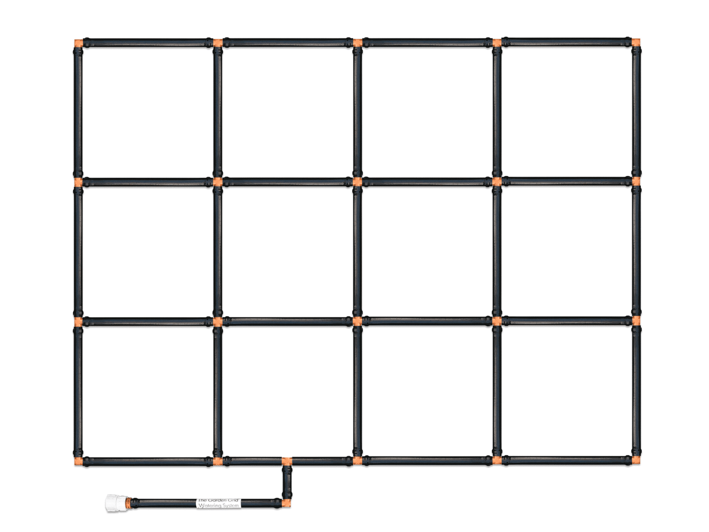 3x4 Garden Grid Watering System - 33.5"x44"