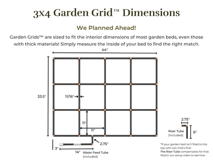 3x4 Garden Grid™ Watering System